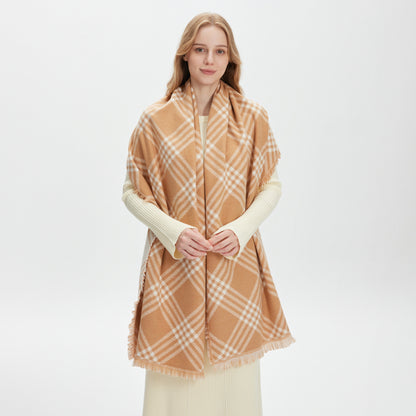 Women’s Oversized Plaid Blanket Scarf Wrap