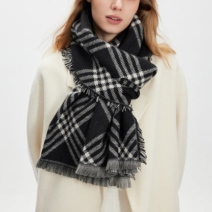 Women’s Oversized Plaid Blanket Scarf Wrap