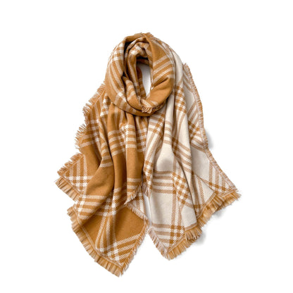 Women’s Oversized Plaid Blanket Scarf Wrap