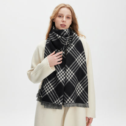 Women’s Oversized Plaid Blanket Scarf Wrap
