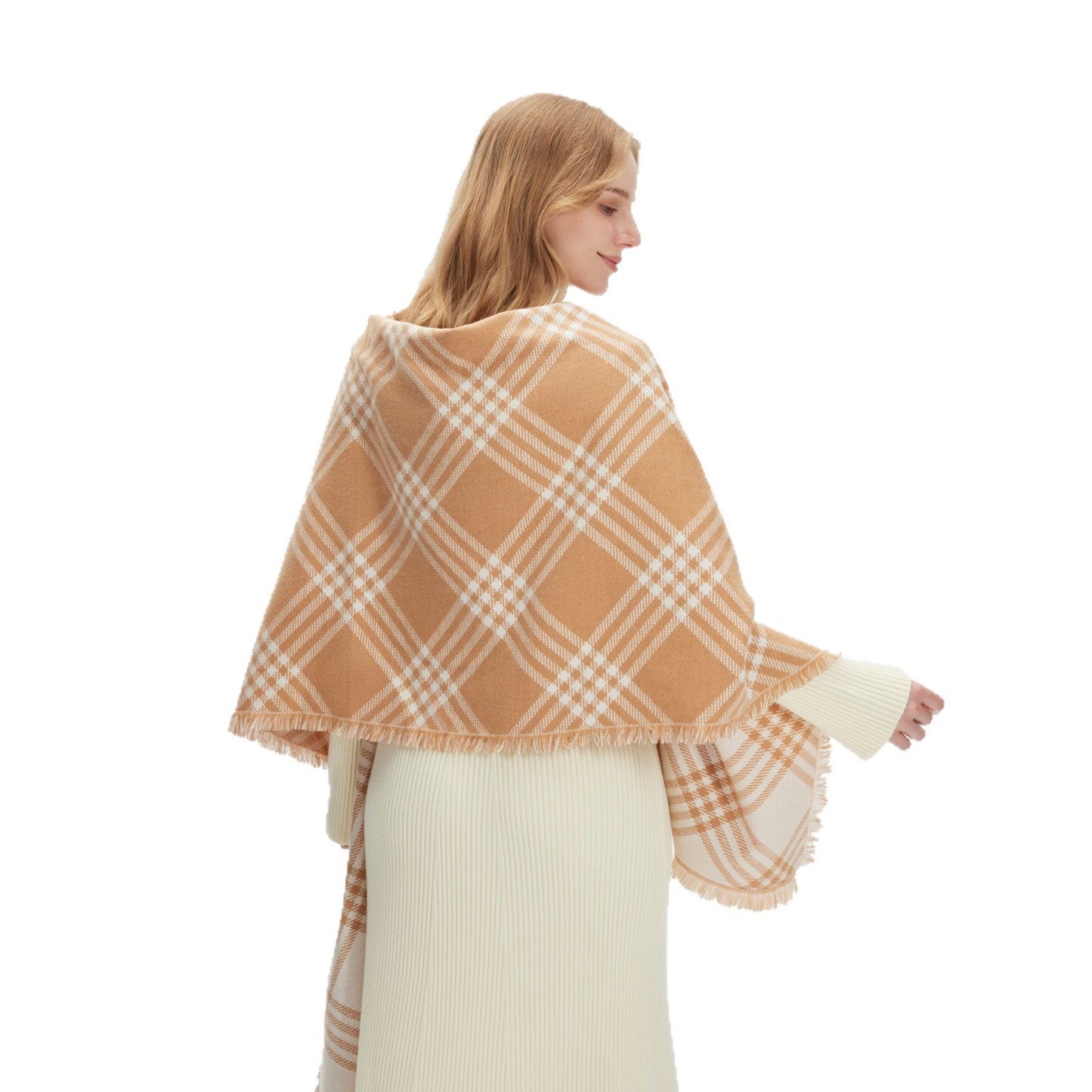 Women’s Oversized Plaid Blanket Scarf Wrap