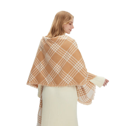 Women’s Oversized Plaid Blanket Scarf Wrap