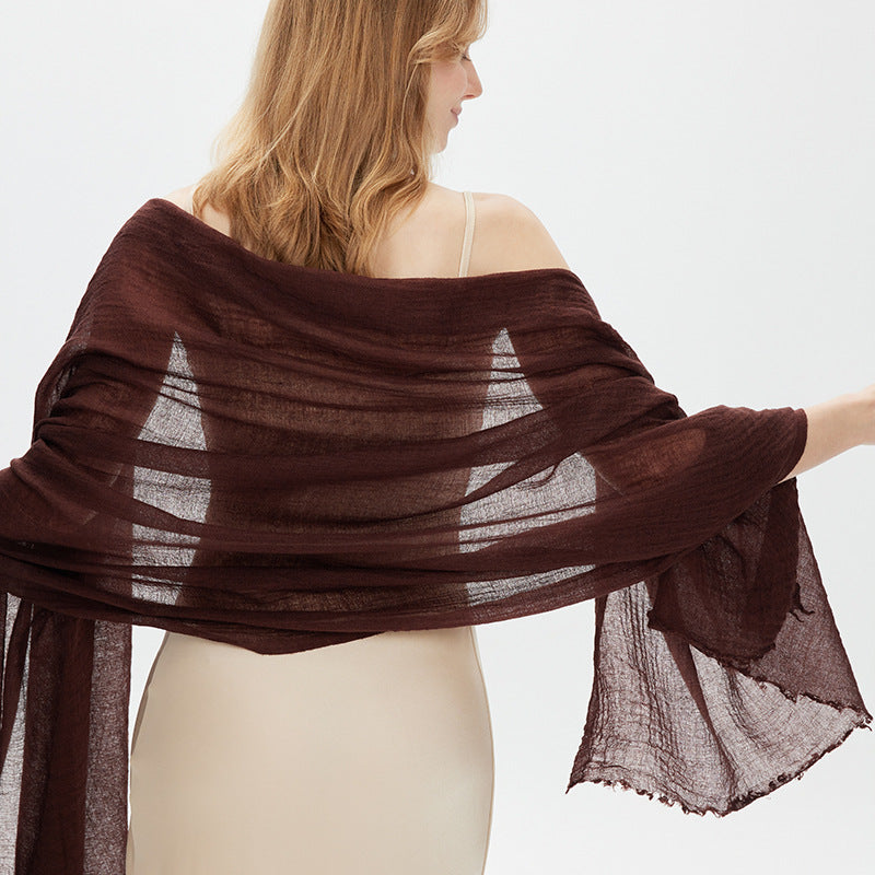 Women’s Oversized Lightweight Crinkle Scarf Shawl