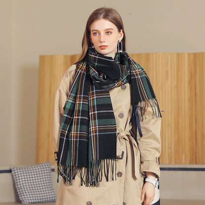 Women’s Plaid Winter Scarf Shawl Wrap
