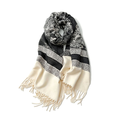 Women’s Extra-Long Houndstooth Winter Scarf Shawl Wrap