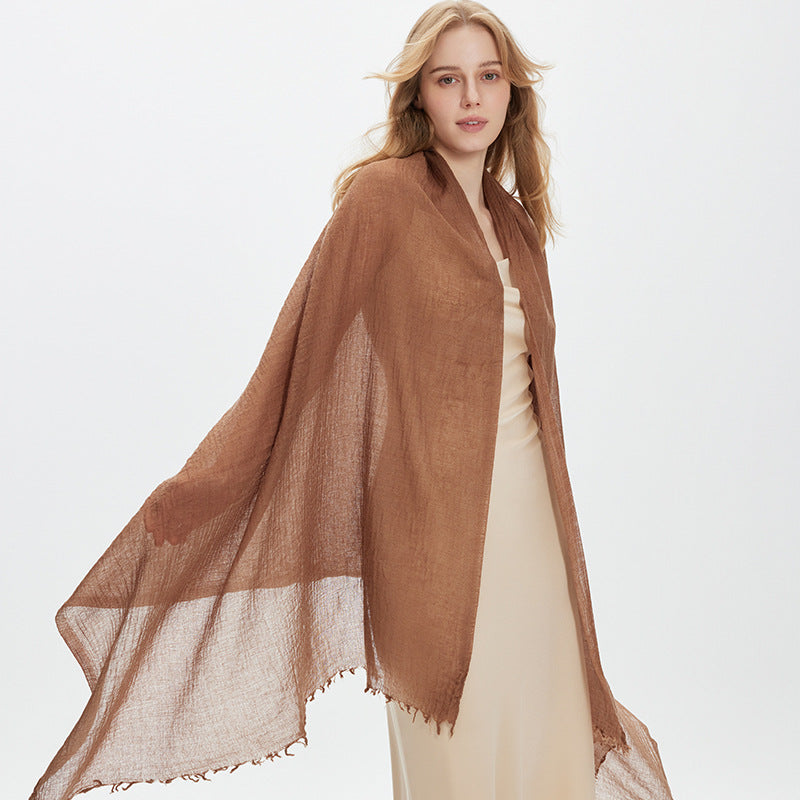 Women’s Oversized Lightweight Crinkle Scarf Shawl