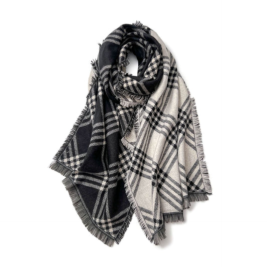 Women’s Oversized Plaid Blanket Scarf Wrap